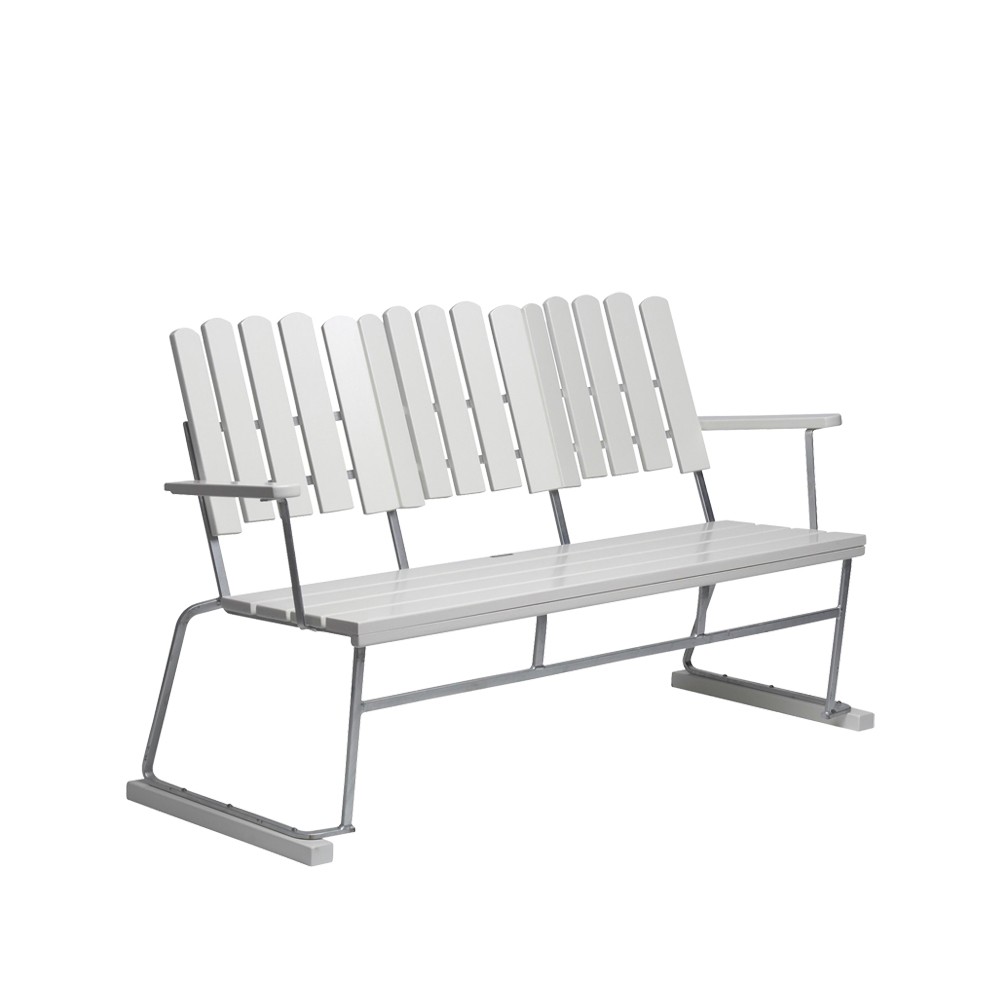Grythyttan Stålmöbler Sofa 6 Hvit lakkert varmgalvanisert eik