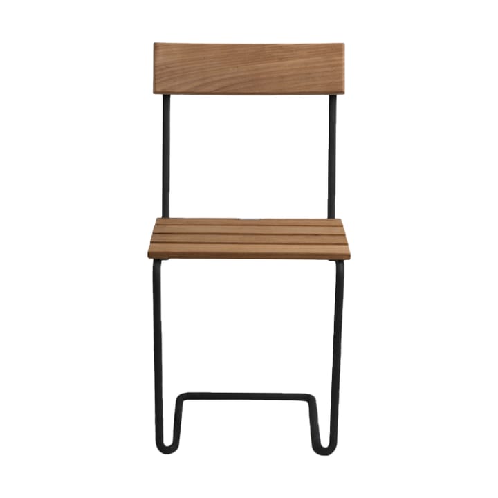 Stol 1, Ubehandlet teak-svart Grythyttan Stålmöbler