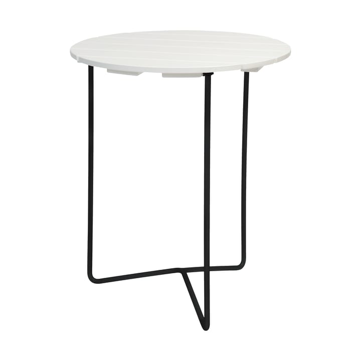 Table 6B bord Ø60 cm - Hvitoljet eik-svart - Grythyttan Stålmöbler