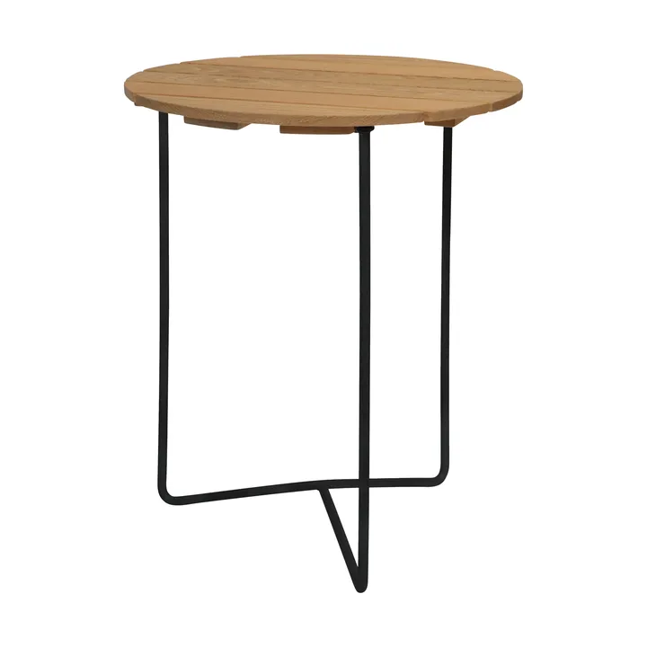 Table 6B bord - Oljet eik-svart, Ø60 cm - Grythyttan Stålmöbler