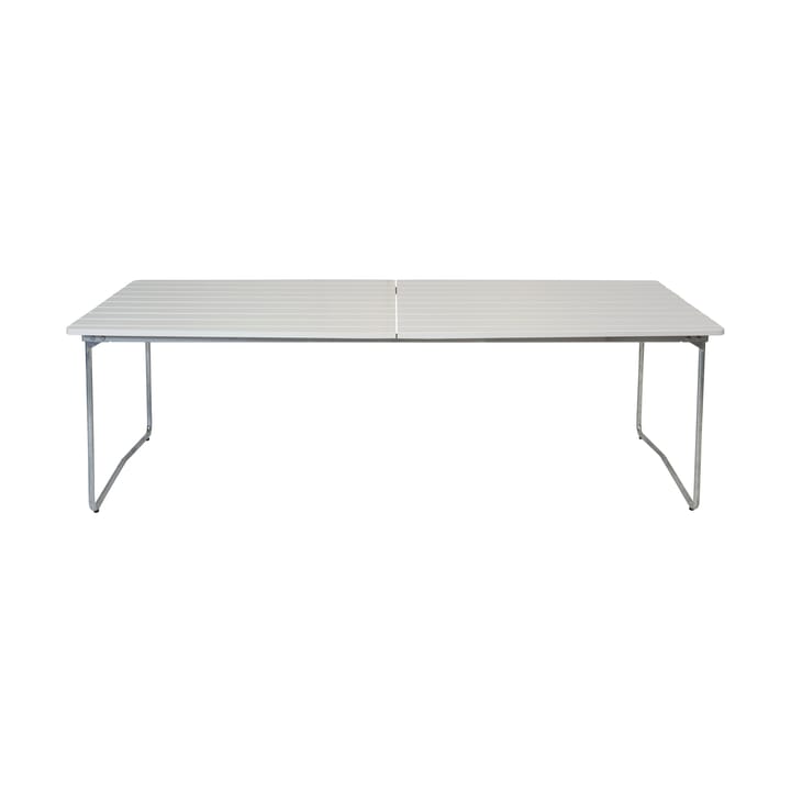 Table B31 spisebord 230 cm - Hvitlakkert eik - galvaniserte ben - Grythyttan Stålmöbler