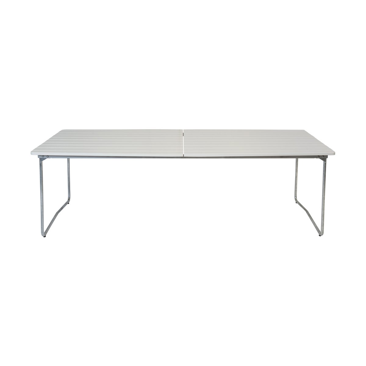 Grythyttan Stålmöbler Table B31 spisebord 230 cm Hvitlakkert eik - galvaniserte ben