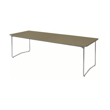 Table B31 spisebord 230 cm - Lysegrønn eik-galvanisert stål - Grythyttan Stålmöbler