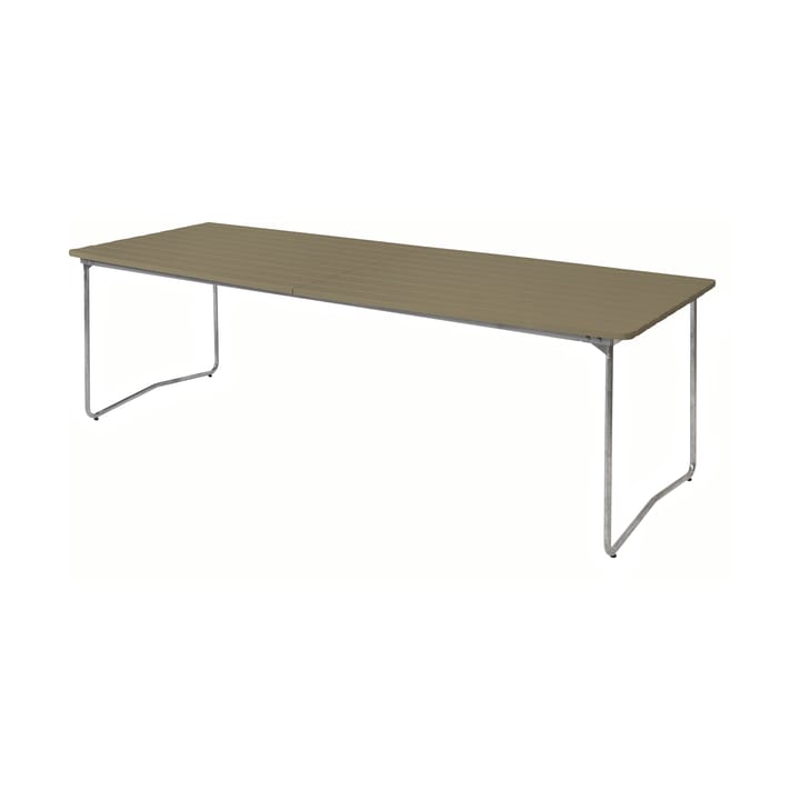 Table B31 spisebord 230 cm, Lysegrønn eik-galvanisert stål Grythyttan Stålmöbler