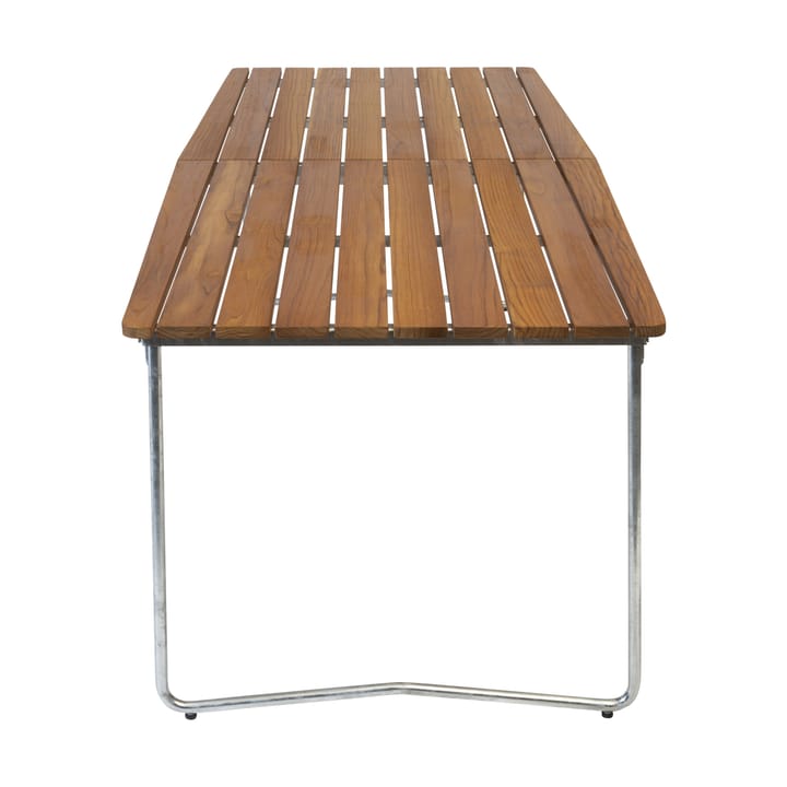 Table B31 spisebord 230 cm - Ubehandlet teak - galvaniserte ben - Grythyttan Stålmöbler
