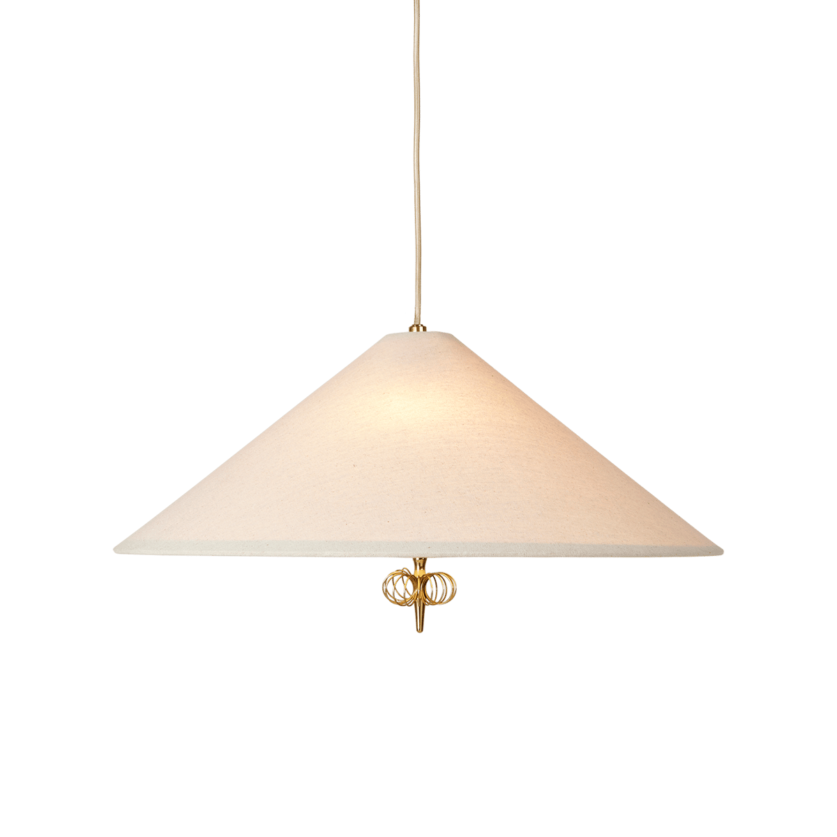 Bilde av Gubi 1967 taklampe Canvas-messing