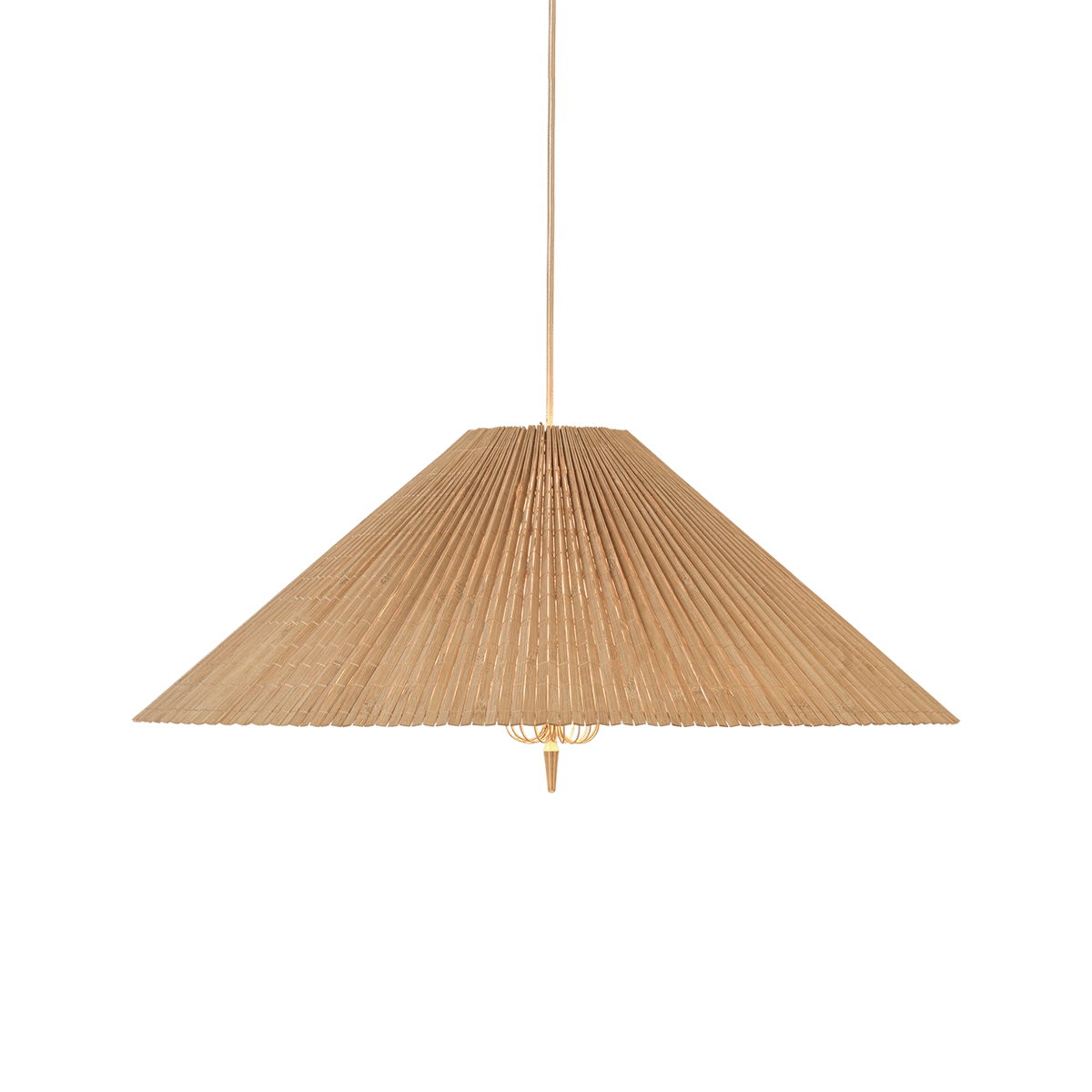 Bilde av Gubi 1972 taklampe Ø 60 cm Bambus-messing