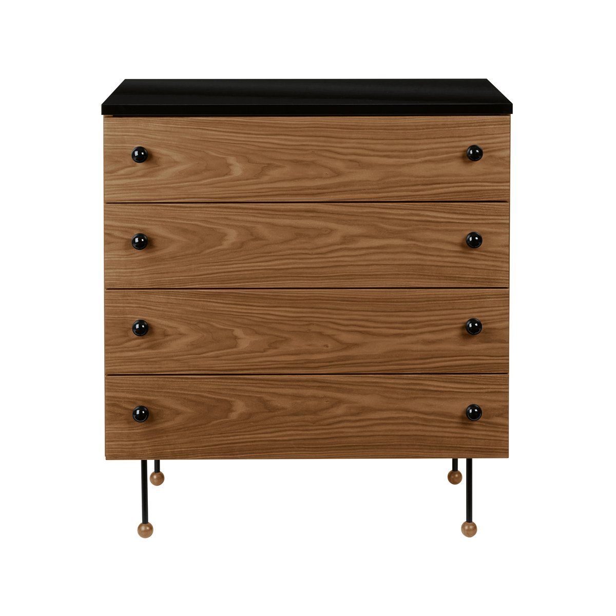 62 Dresser kommode american walnut, 4 skuffer