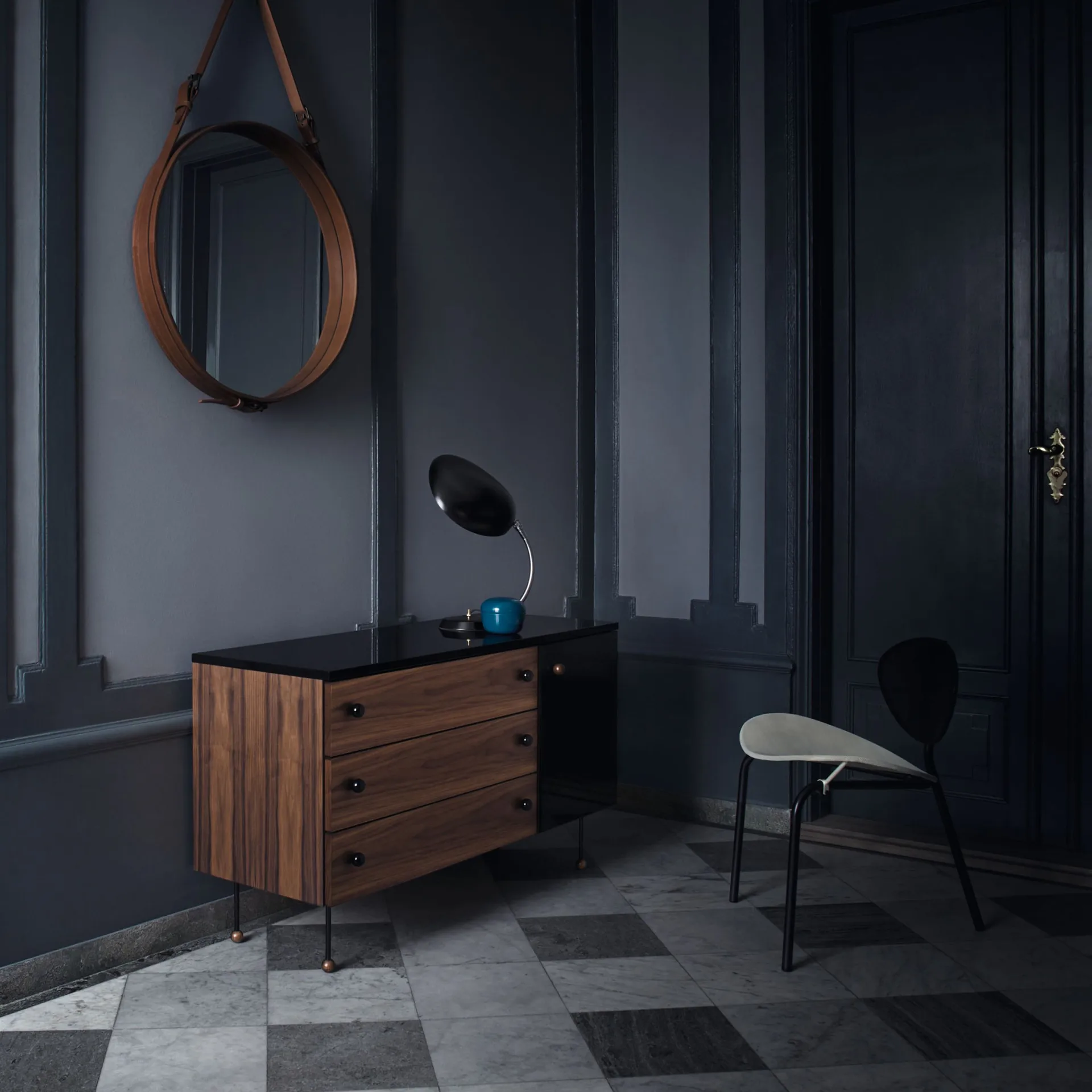 62 Dresser kommode, american walnut, 6 skuffer GUBI