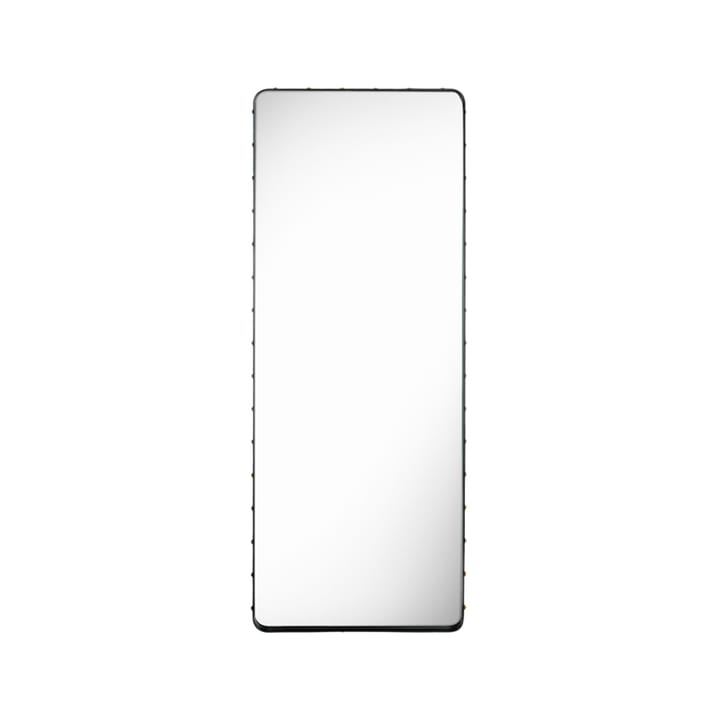 Adnet rektangulært speil - black, large - Gubi
