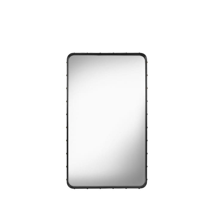 Adnet rektangulært speil - black, medium - Gubi