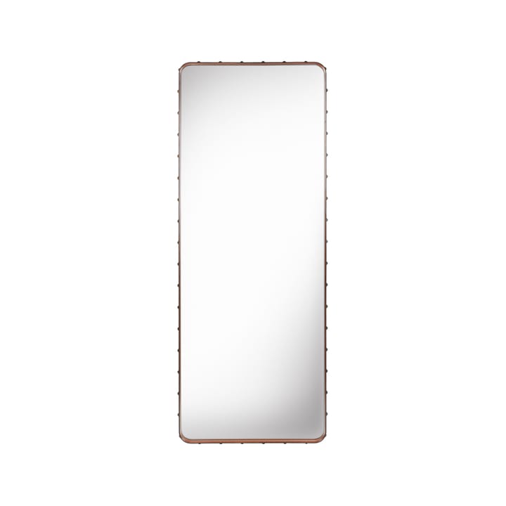 Adnet rektangulært speil - brown, large - Gubi
