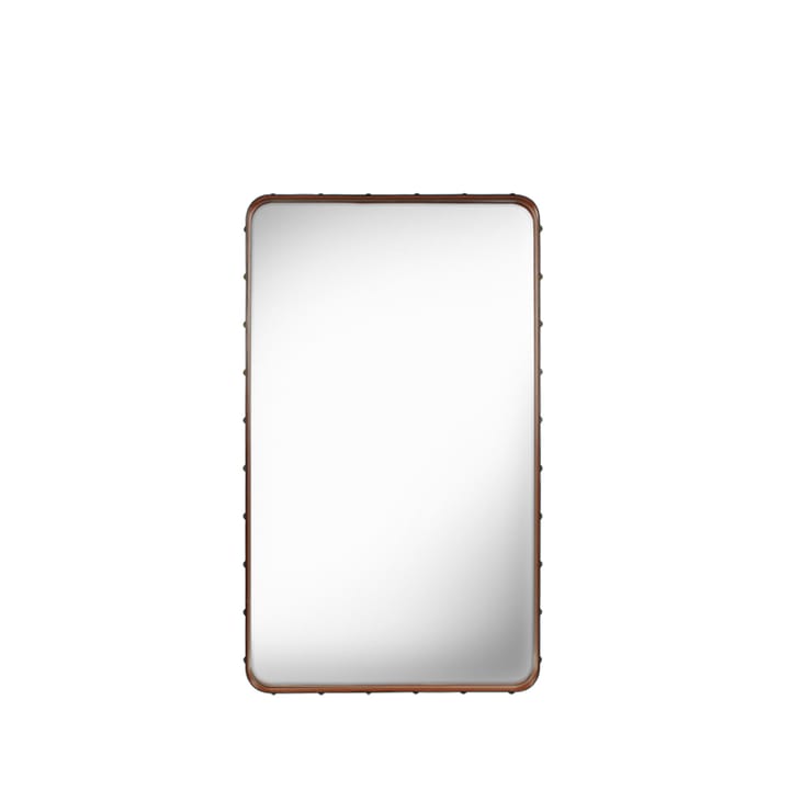 Adnet rektangulært speil - brown, medium - Gubi