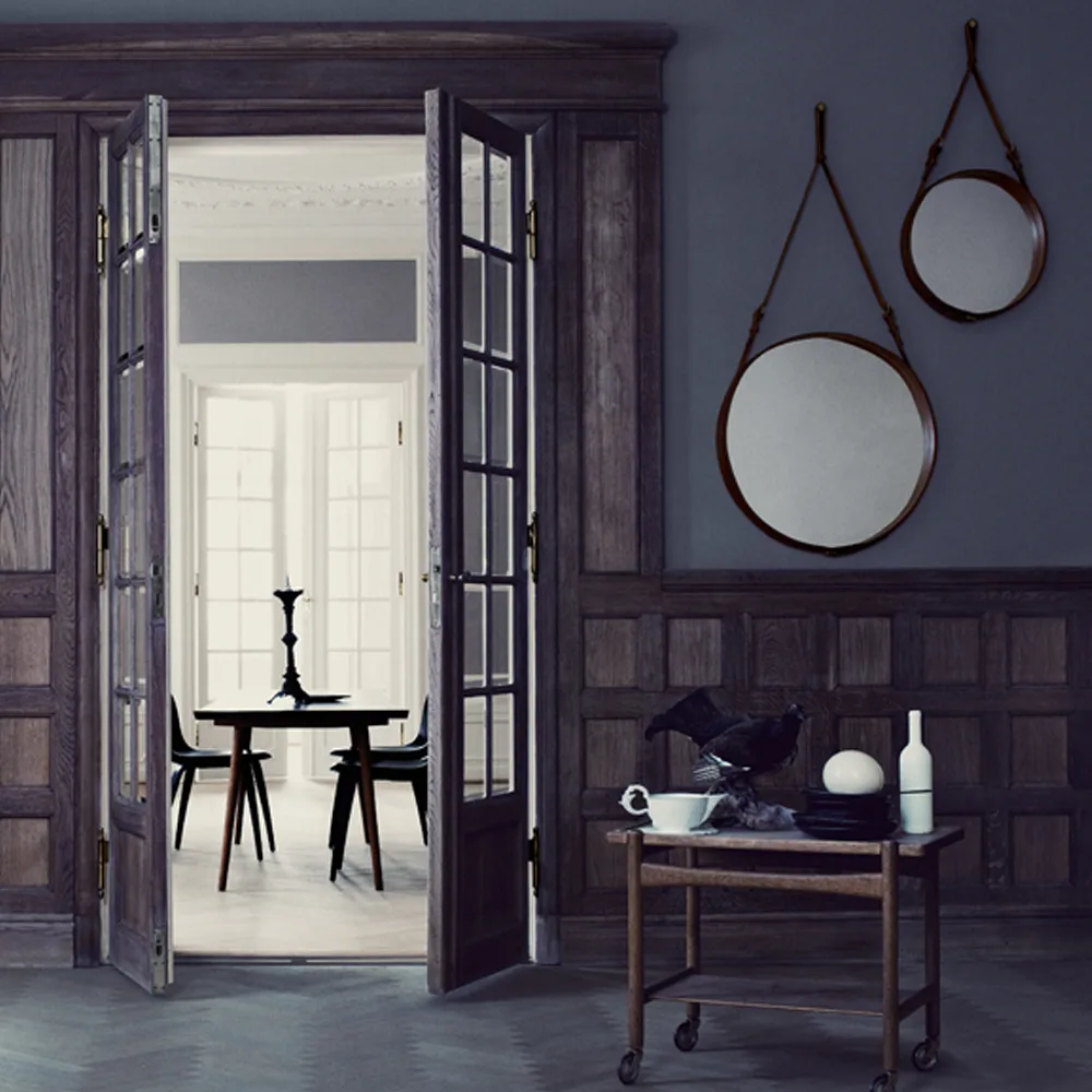 Adnet rundt speil, black, large GUBI