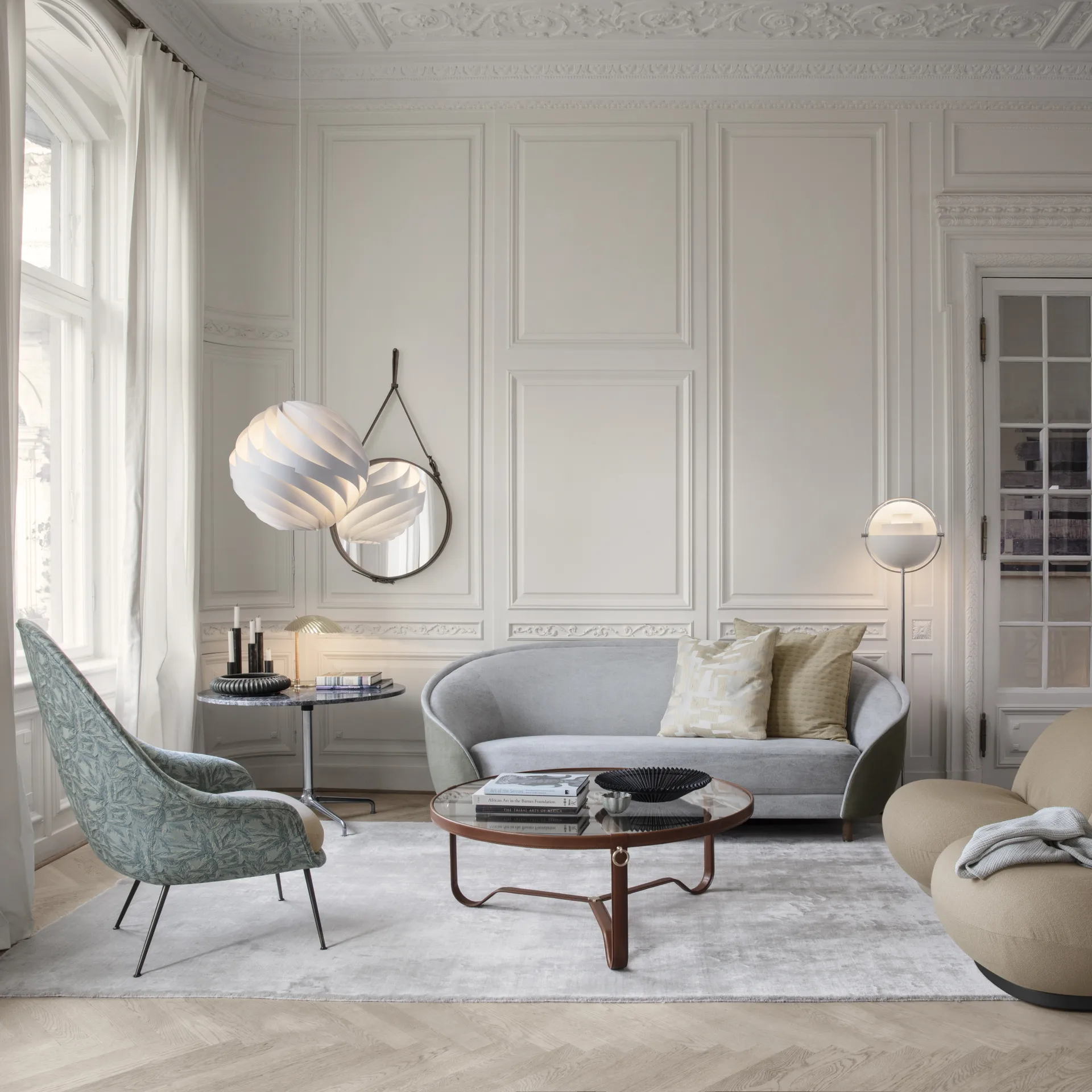 Adnet salongbord Ø100 cm, Tan GUBI