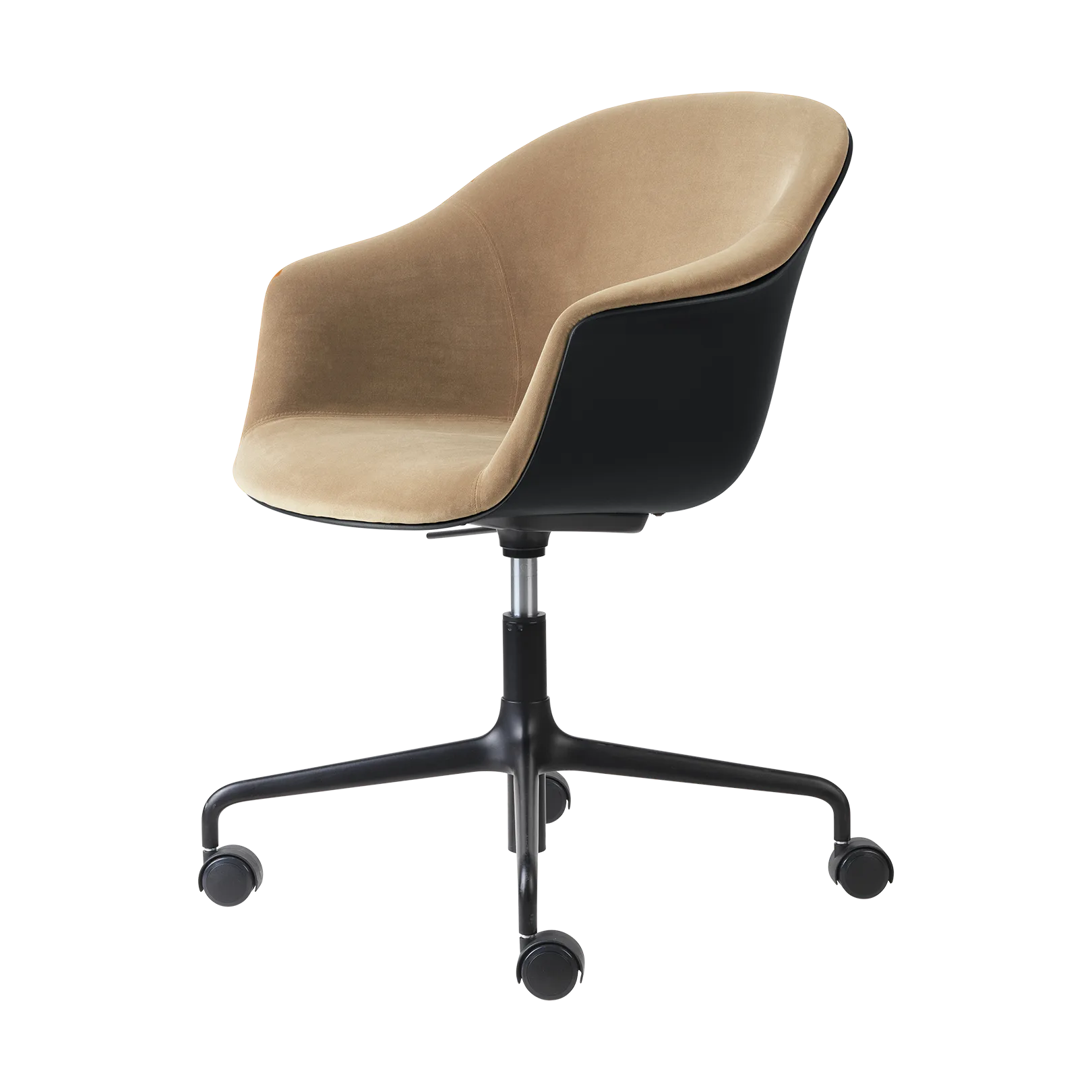 Bat Meeting Chair kontorstol m. polstret front, Dandy gubi 905 dune-black-black GUBI