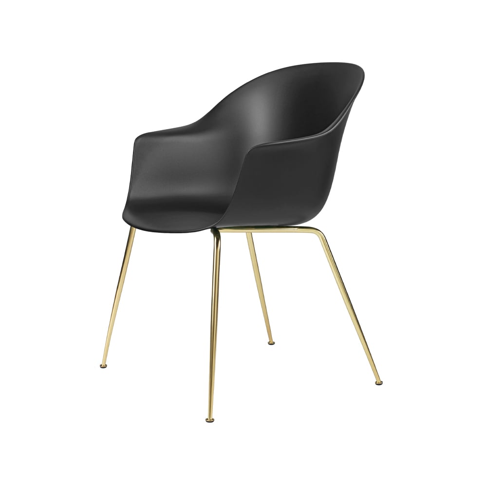 GUBI Bat stol Black, messingstativ