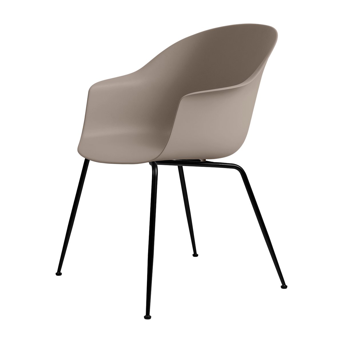 GUBI Bat stol plast svarte ben New Beige