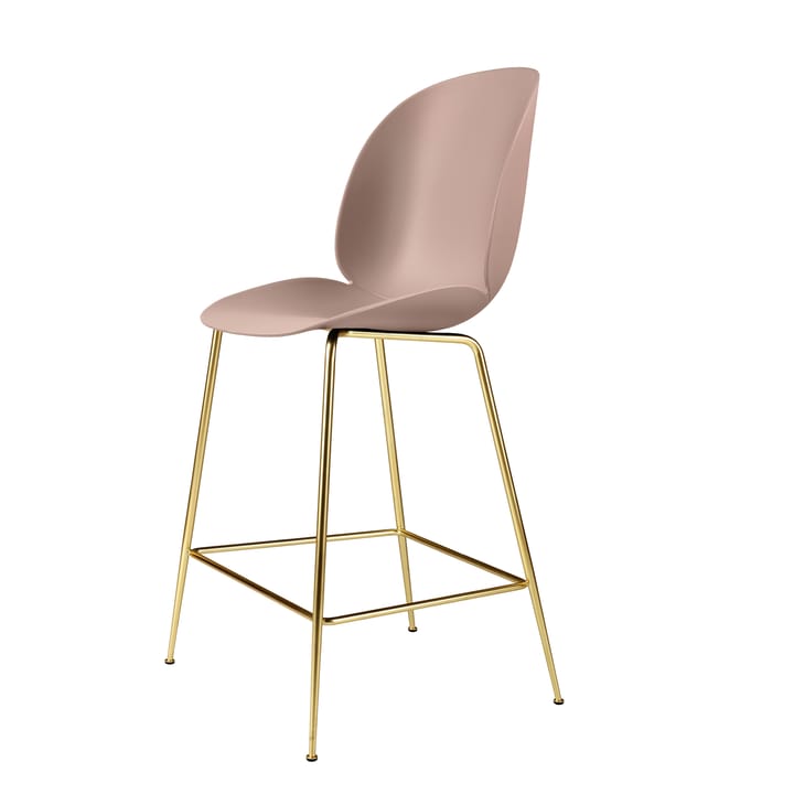 Beetle barstol plast messingbein - sweet pink - GUBI