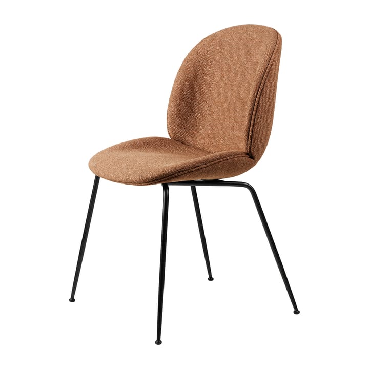 Beetle dining chair fully upholstered conic base - Around bouclé 032-black - GUBI