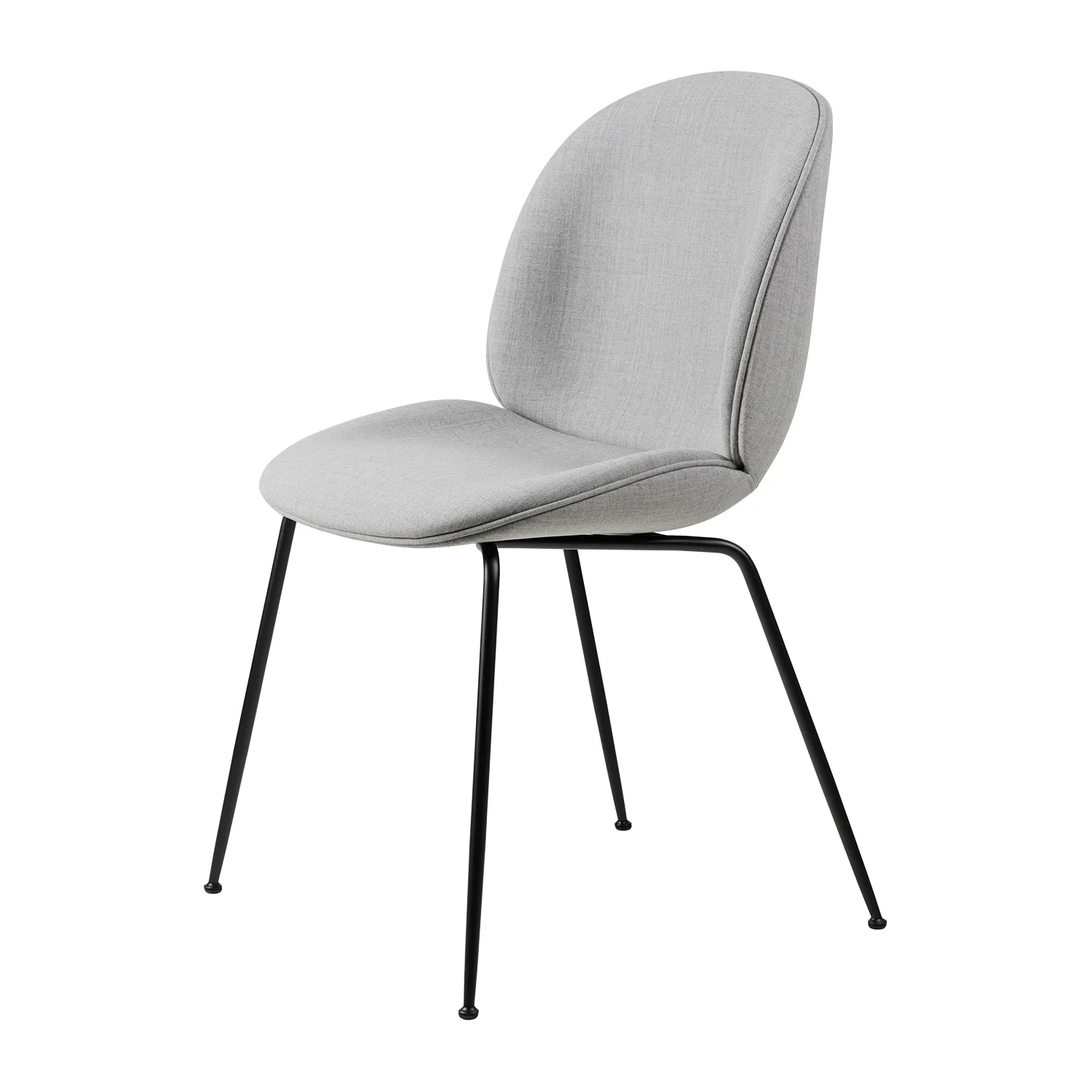 Beetle dining chair fully upholstered conic base, Remix 3 nr. 123-black GUBI