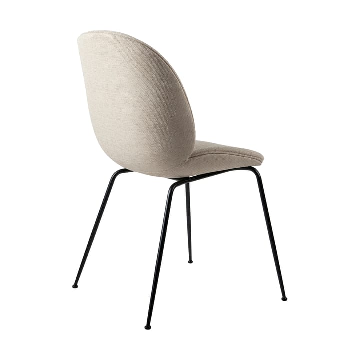 Beetle dining chair fully upholstered conic base - Tempt 61168 – black matt - GUBI