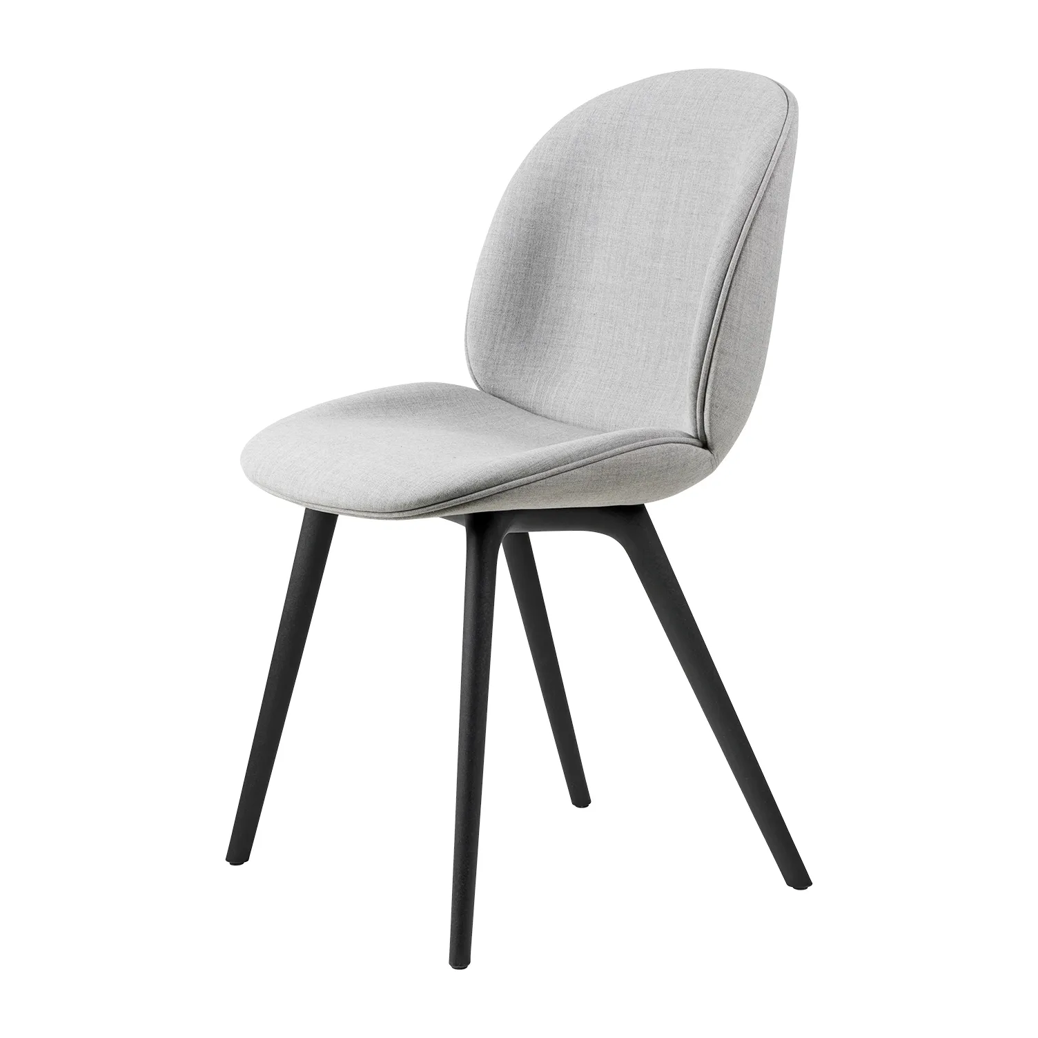 Beetle dining chair fully upholstered-plastic base, Remix 3 nr. 123-black GUBI