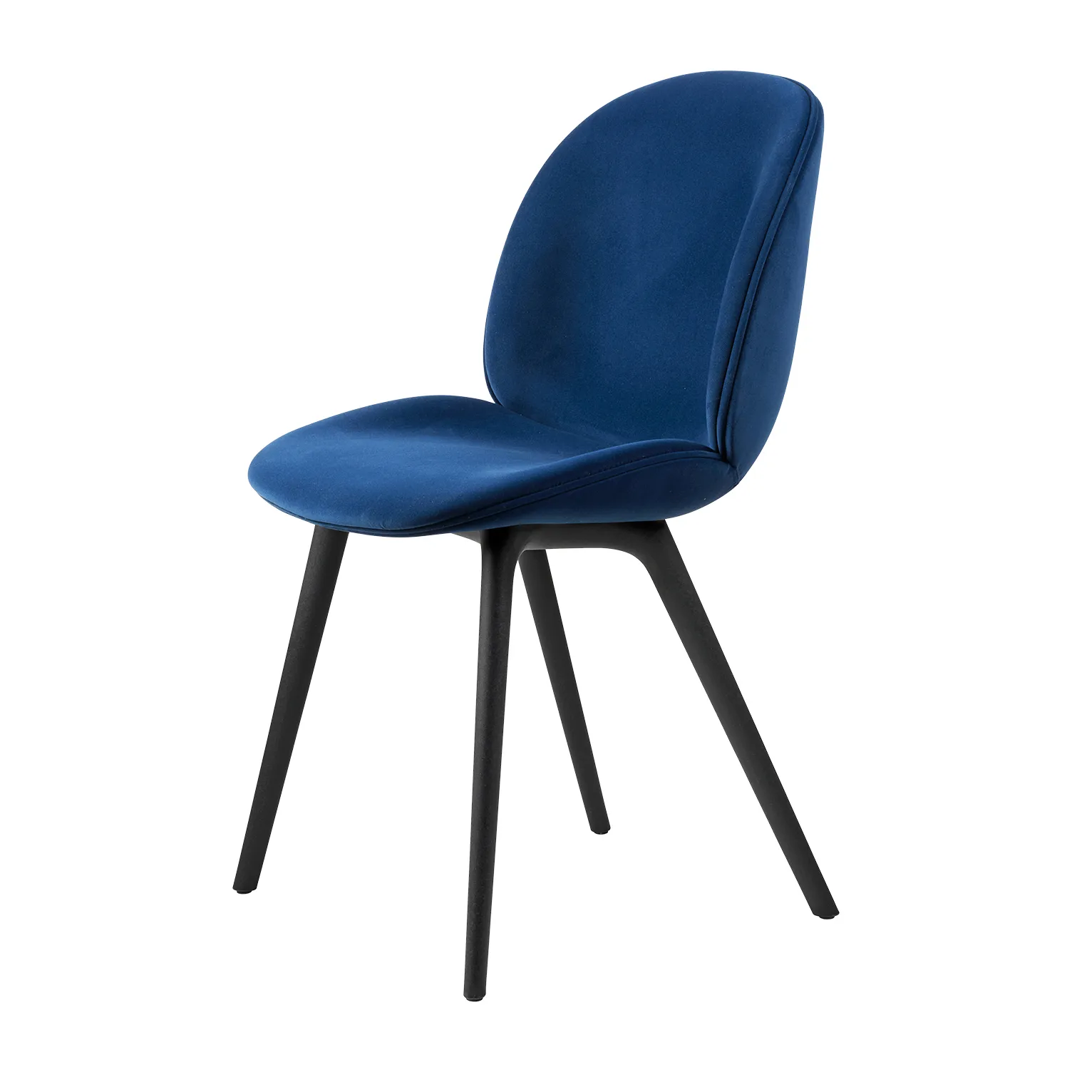 Beetle dining chair fully upholstered-plastic base, Sunday 003-black GUBI