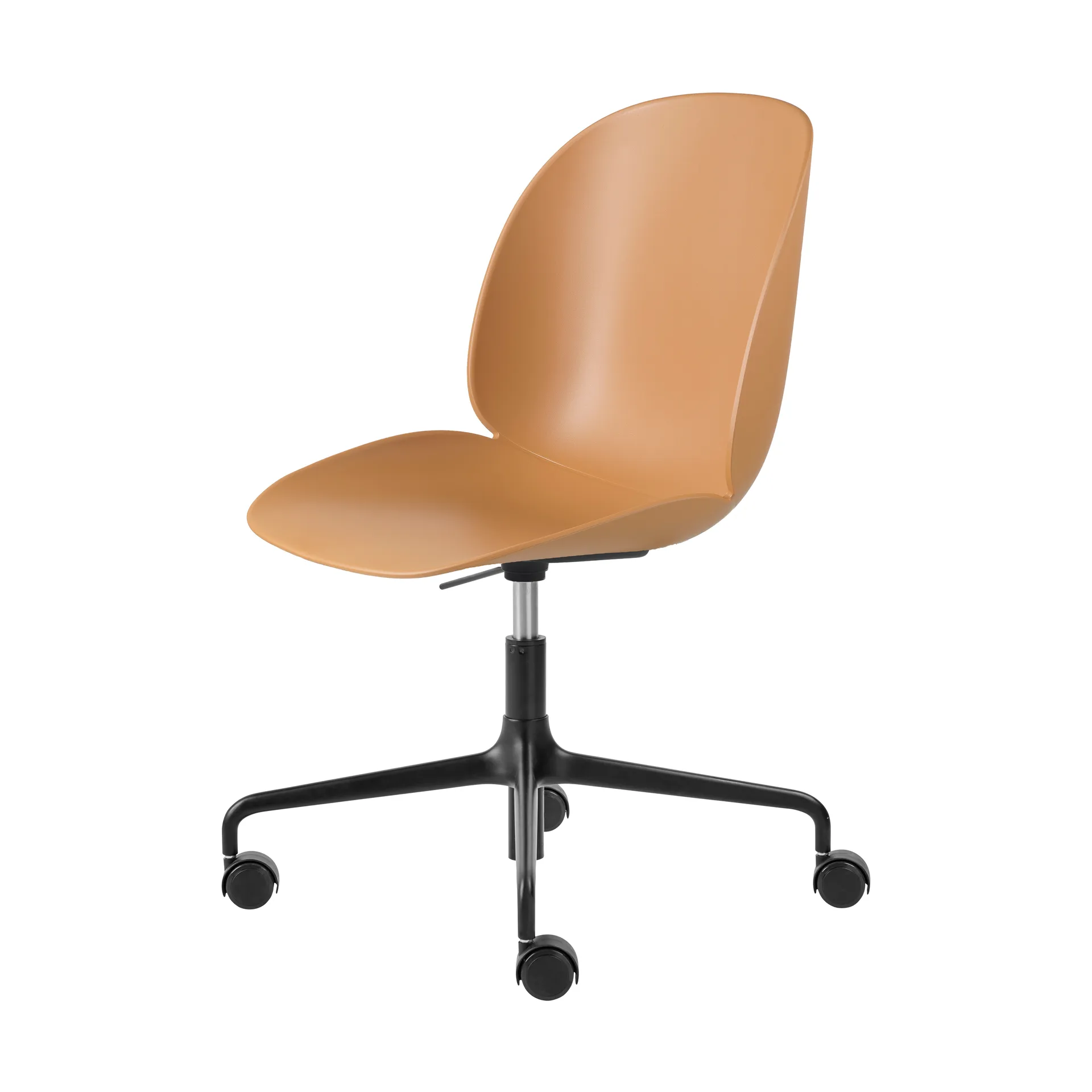 Beetle Meeting Chair kontorstol, Amber brown-black GUBI