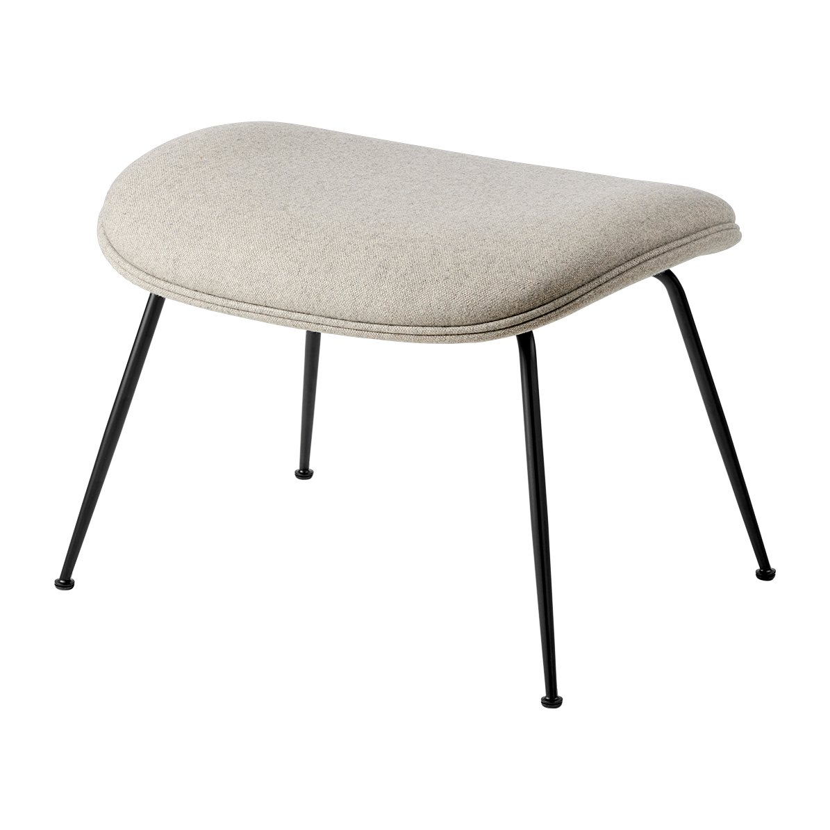 GUBI Beetle Ottoman puff heltrukket conic base Plain 0025-black