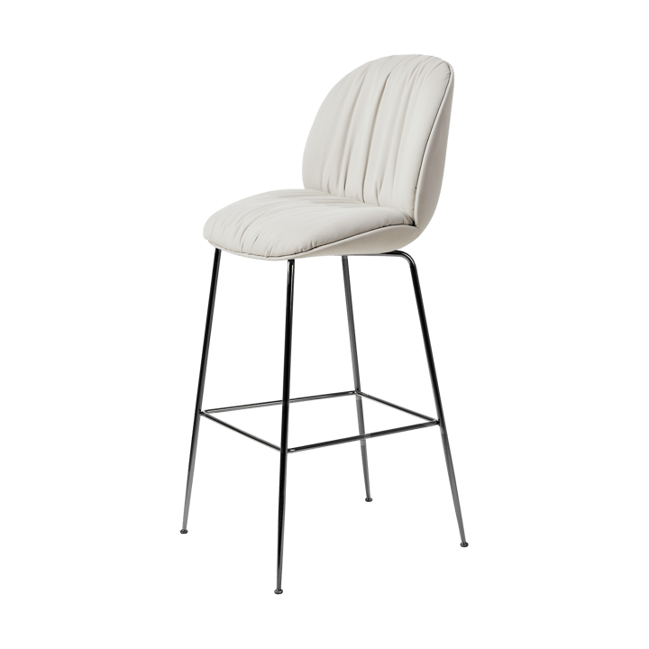 Beetle Soft barstol 75 cm heltrukket, Reales Gubi 001-svart krom GUBI