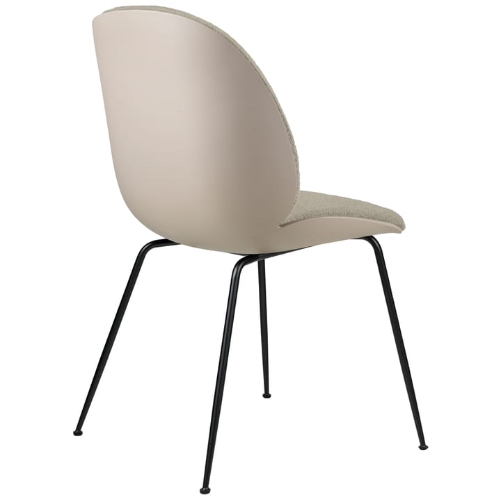 Beetle stol framsidekledd svart bein, New Beige-Light Bouclé 008 GUBI