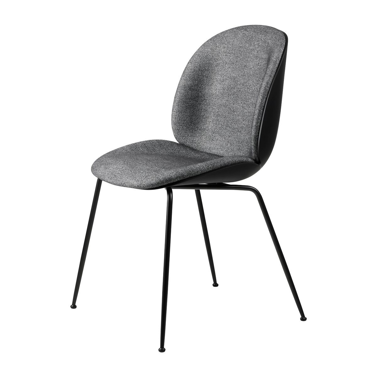 GUBI Beetle stol framsidekledd svart bein Plain 0023-black