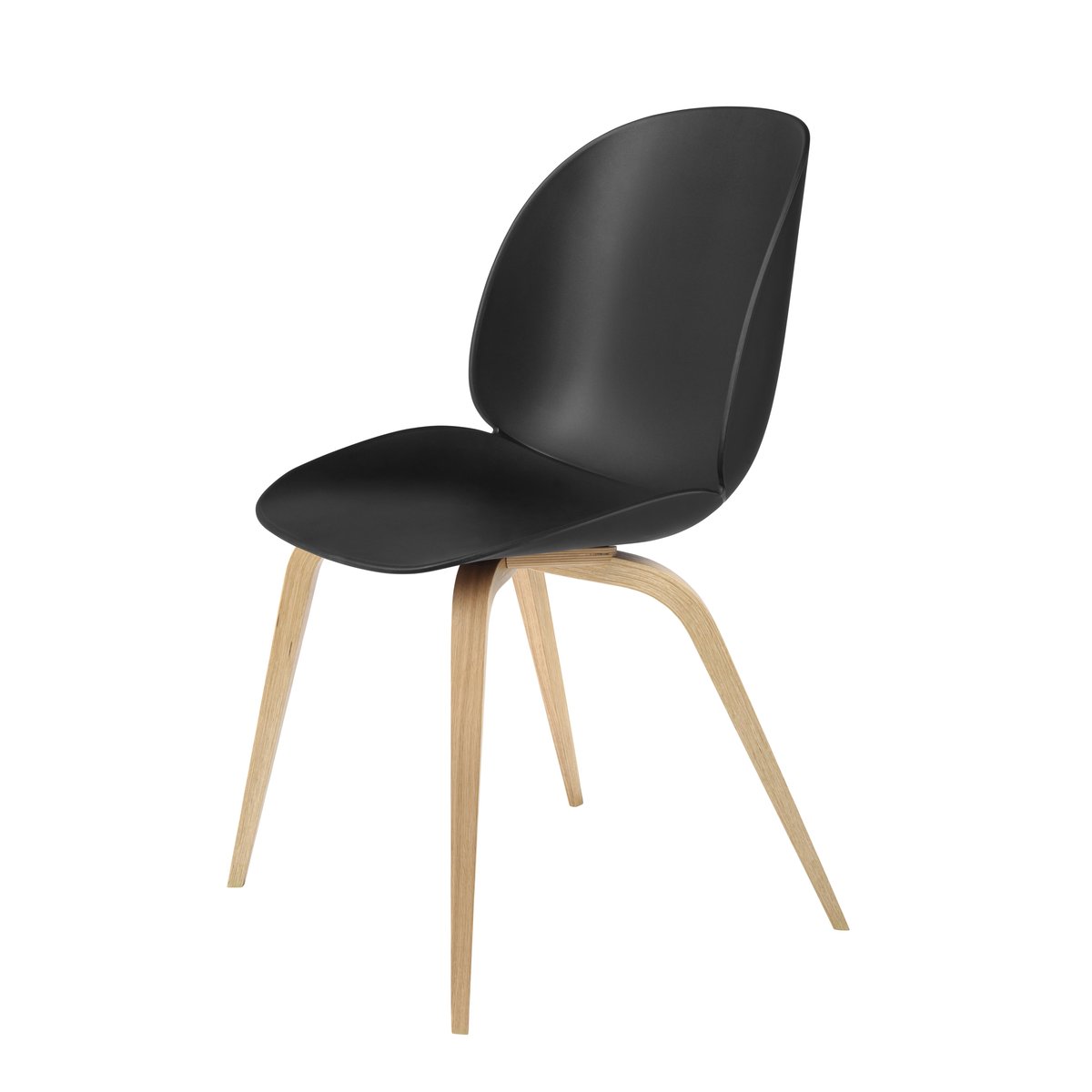 GUBI Beetle stol plast eikbein svart