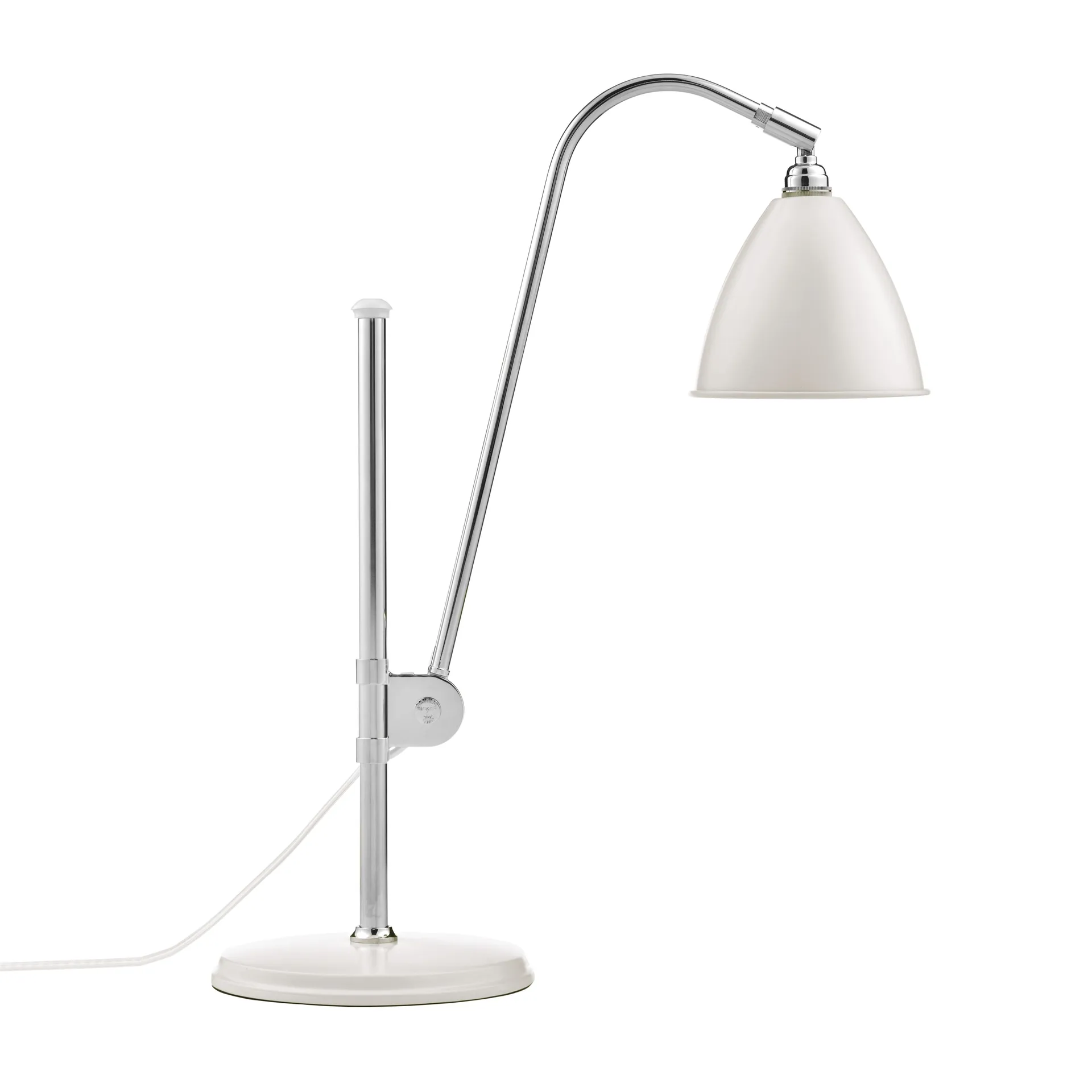 Bestlite BL1 bordlampe, matt hvit-krom GUBI