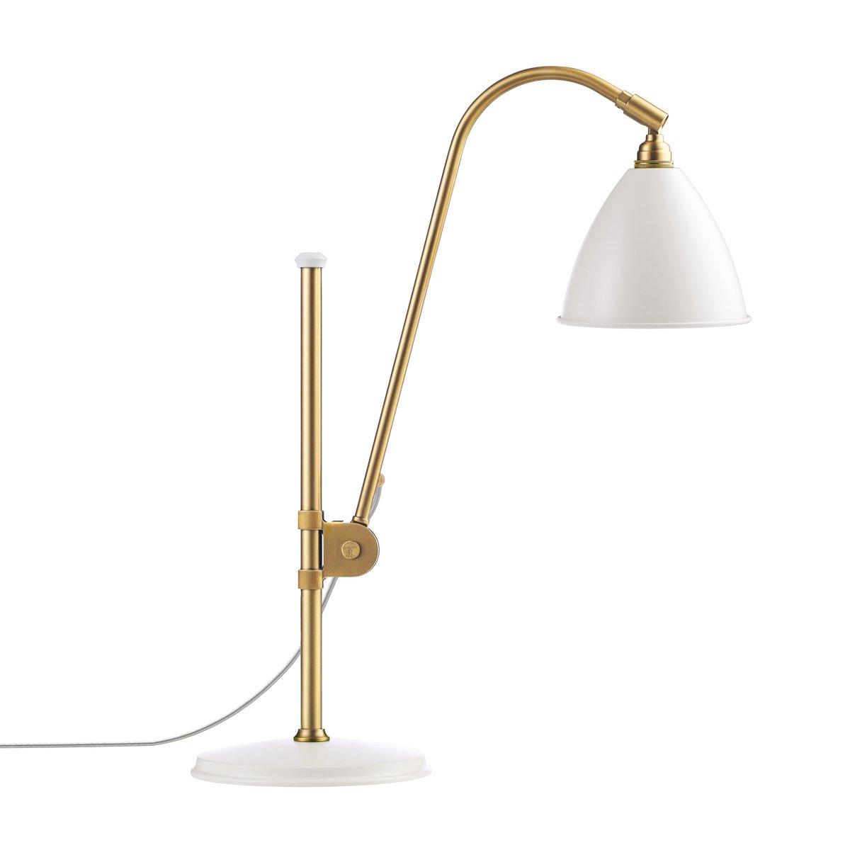 Bilde av GUBI Bestlite BL1 bordlampe matt hvit-messing