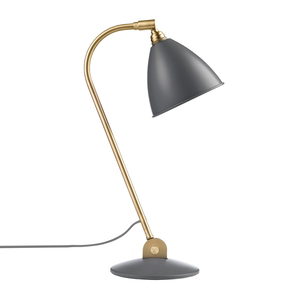 Bilde av GUBI Bestlite BL2 bordlampe grå-messing