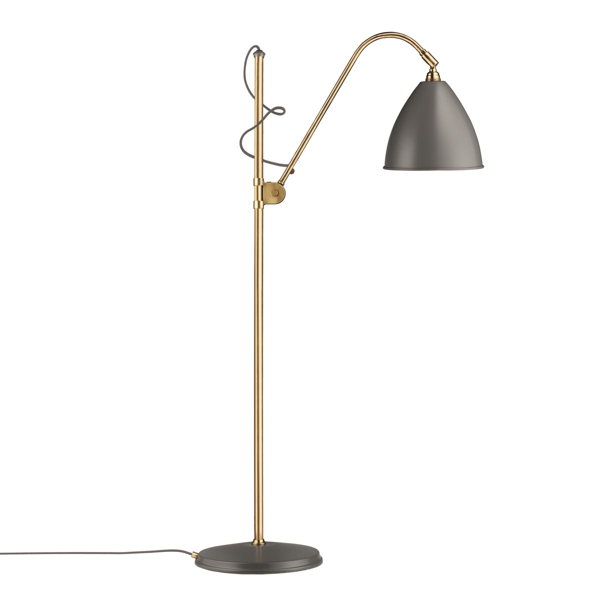 Bilde av GUBI Bestlite BL3M gulvlampe grå-messing