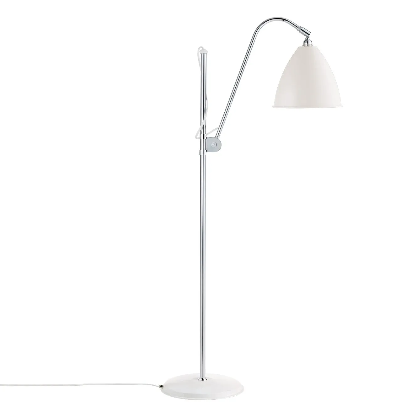 Bestlite BL3M gulvlampe, Matt hvit-krom GUBI
