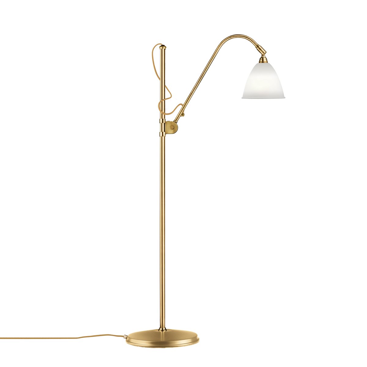 Bilde av GUBI Bestlite BL3S gulvlampe benporslin-messing