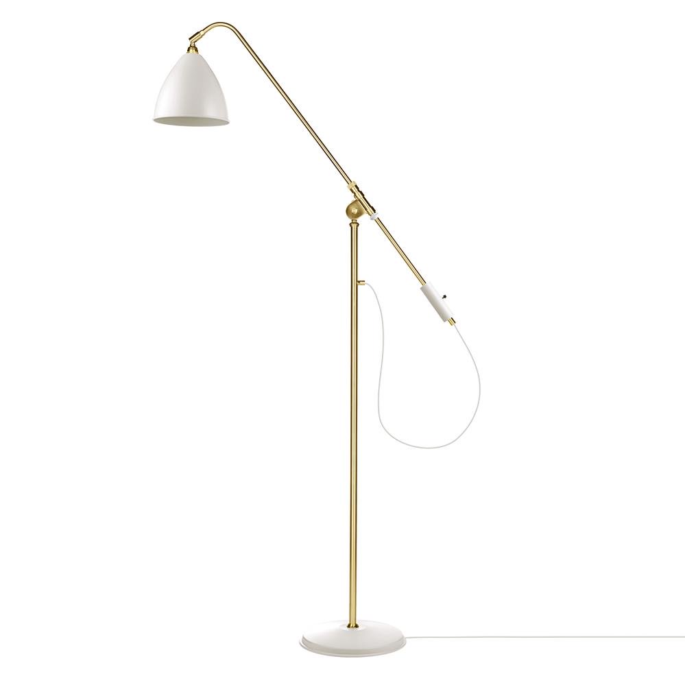 Bilde av GUBI Bestlite BL4 gulvlampe matt hvit-messing