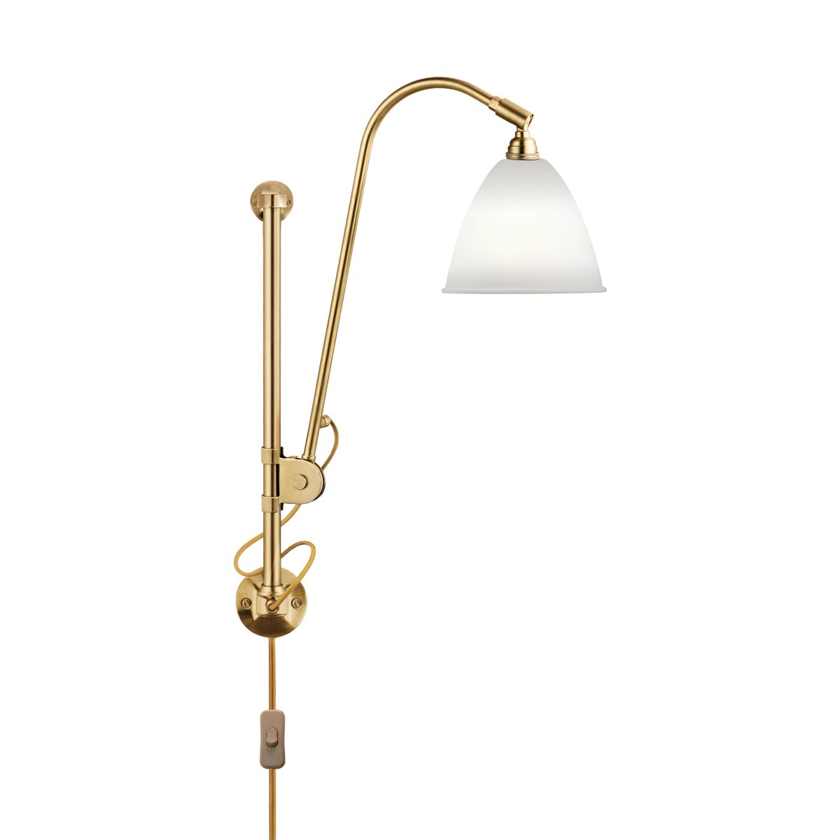Bilde av GUBI Bestlite BL5 vegglampe Benporslin-messing