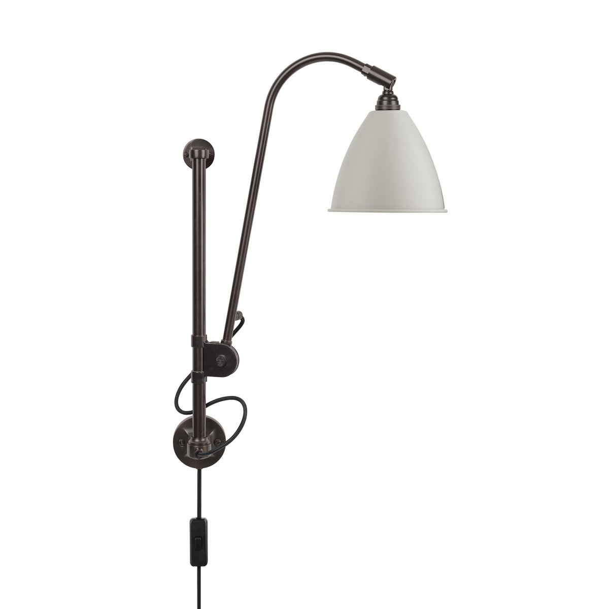 Bilde av GUBI Bestlite BL5 vegglampe Classic white-svart