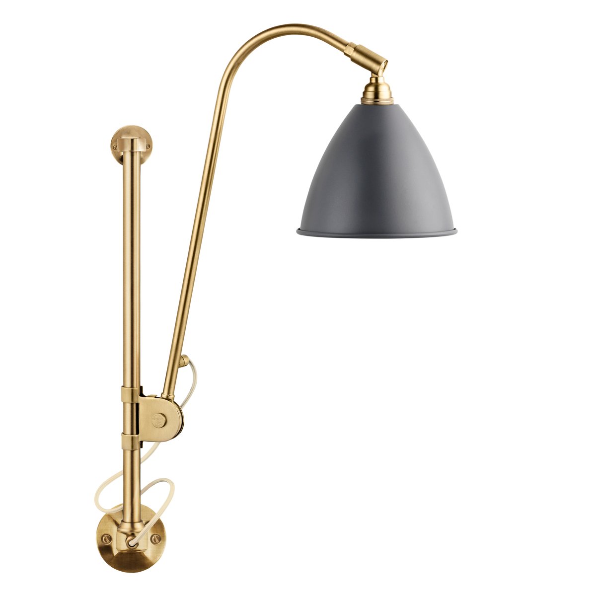Bilde av GUBI Bestlite BL5 vegglampe Grå-messing