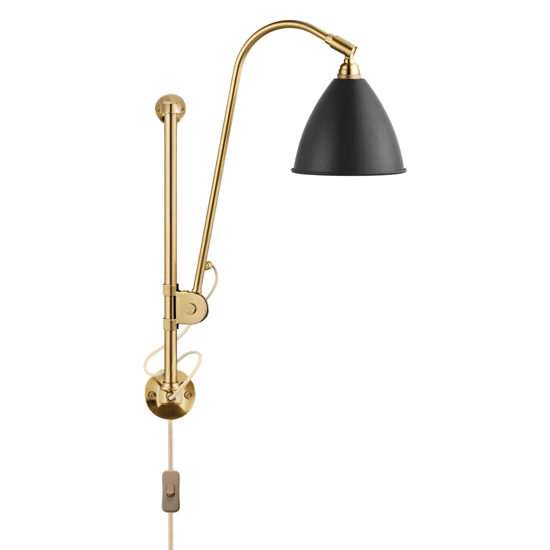 Bestlite BL5 vegglampe, Kullsort-messing GUBI