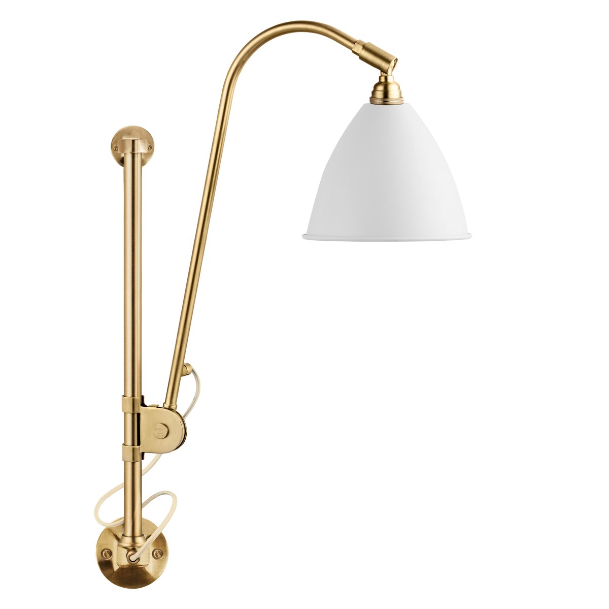 Bilde av GUBI Bestlite BL5 vegglampe Matt hvit-messing