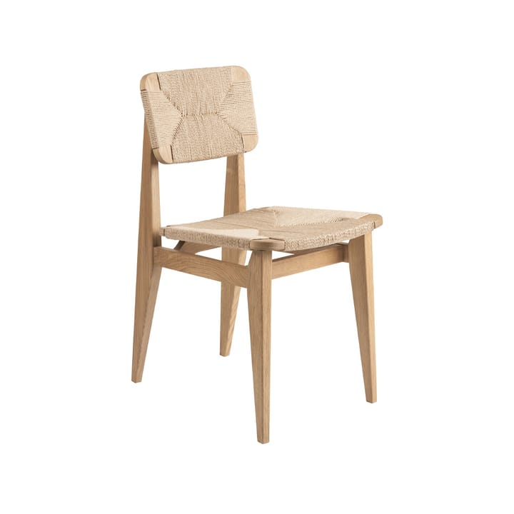 C-Chair stol - Oak oiled, naturflettet sete og rygg - Gubi