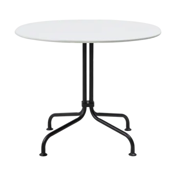 Carmel Bistro loungebord 75x75 cm - Clam white-black semi matt - GUBI