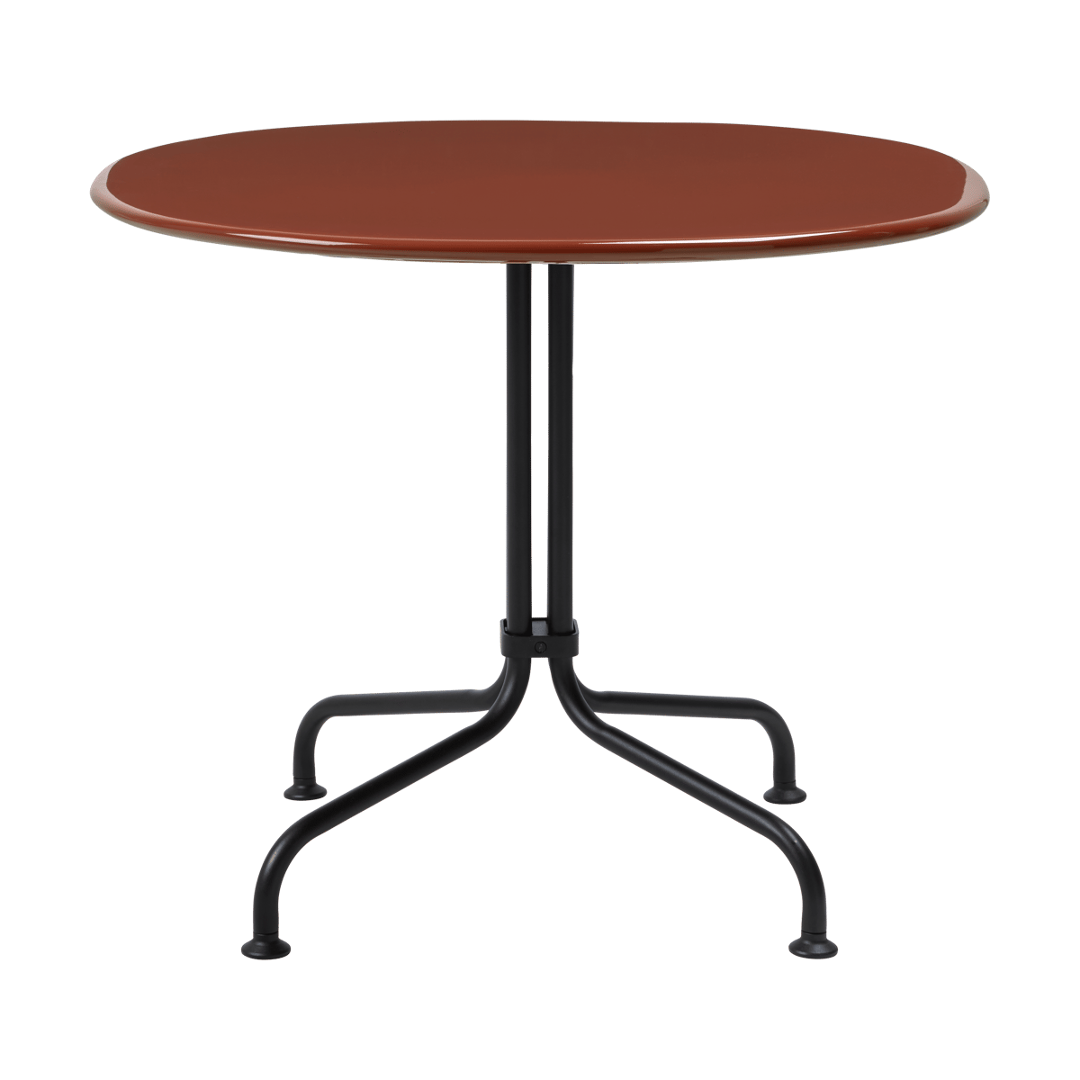 GUBI Carmel Bistro loungebord 75x75 cm Rock red-black semi matt