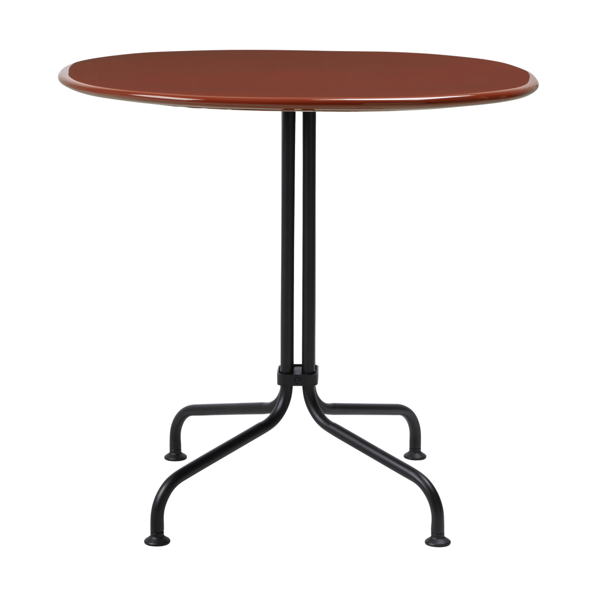 GUBI Carmel Bistro spisebord 75x75 cm Rock red-black semi matt